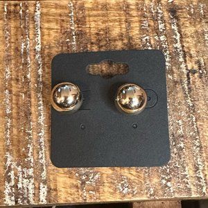 Chunky Gold Ball-Shaped Earrings